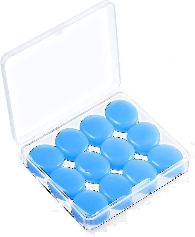 Dwwsilicone Ear Plugs, 12 Pieces Reusable Noise Canceling Sleeping Earplugs Sound Blocking