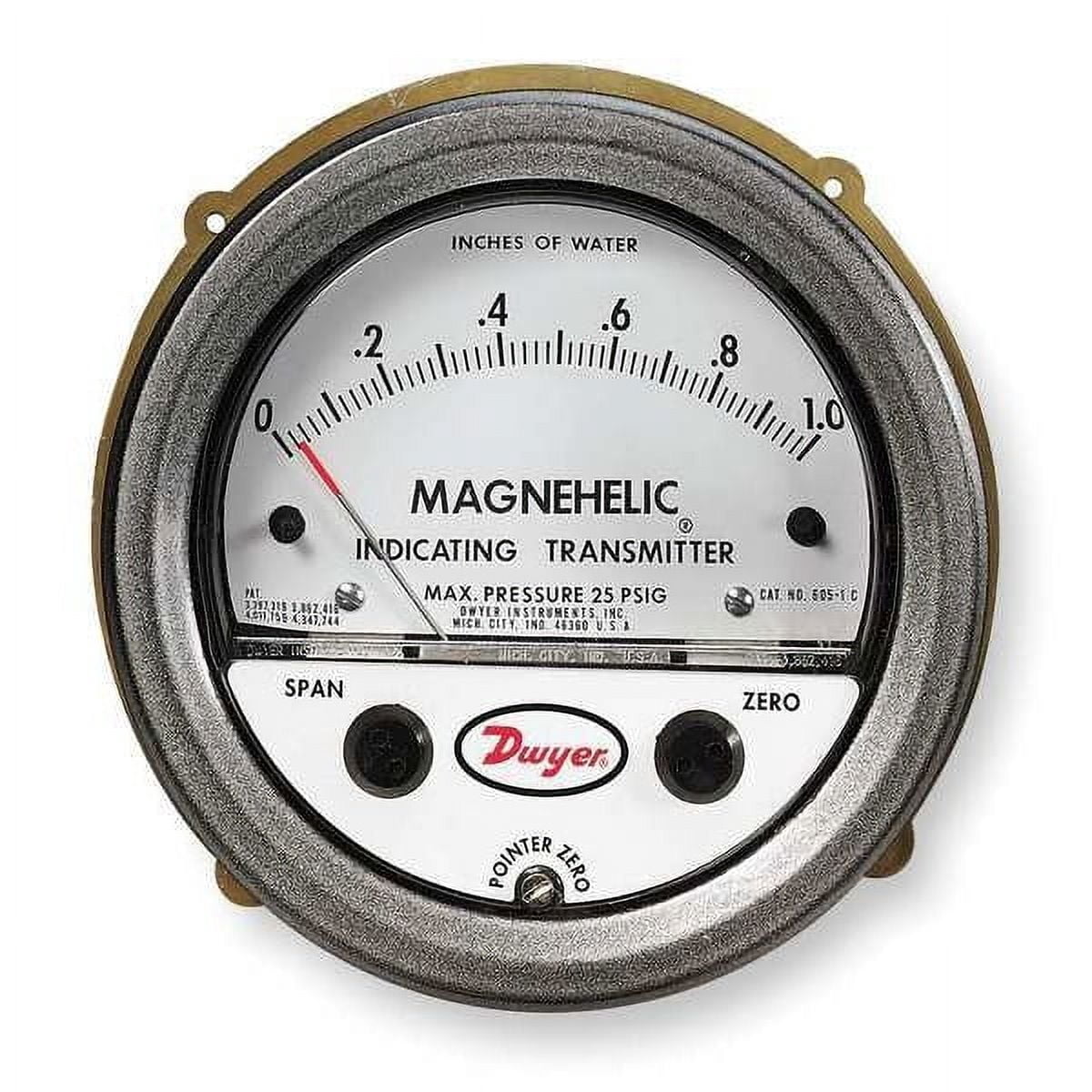 Dwyer Instruments Diff Transmitter,Dial, 0 to 10 in wc 605-10 - Walmart.com