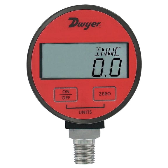 Dwyer Digital Pressure Gage, DPGA-07, 1% Accuracy, Air & Compatible Gases, 0-50 psi CA3