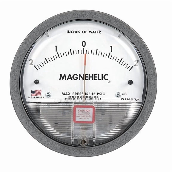 Dwyer Instruments Differential Pressure Gauge,Metal 2304