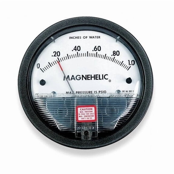 Dwyer Instruments Pressure Gauge,0 to 60 In H2O 2060
