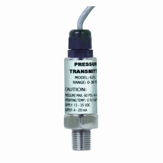 Dwyer Instruments Pressure Transmitter, 0-100psi, 36In Lead 626-10-GH-P1-E1-S1