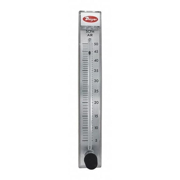 Dwyer Rate-Master Flowmeter, RMC-142-SSV, 2% Acc, .2-2.2 GPM Water, SS Valve, PC Body J101