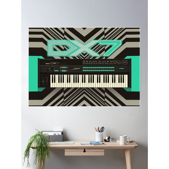 Dx7 Synth Poster Wall Art, Modern Wall Decor For Living Room Bedroom, 16x24 UNFRAMED