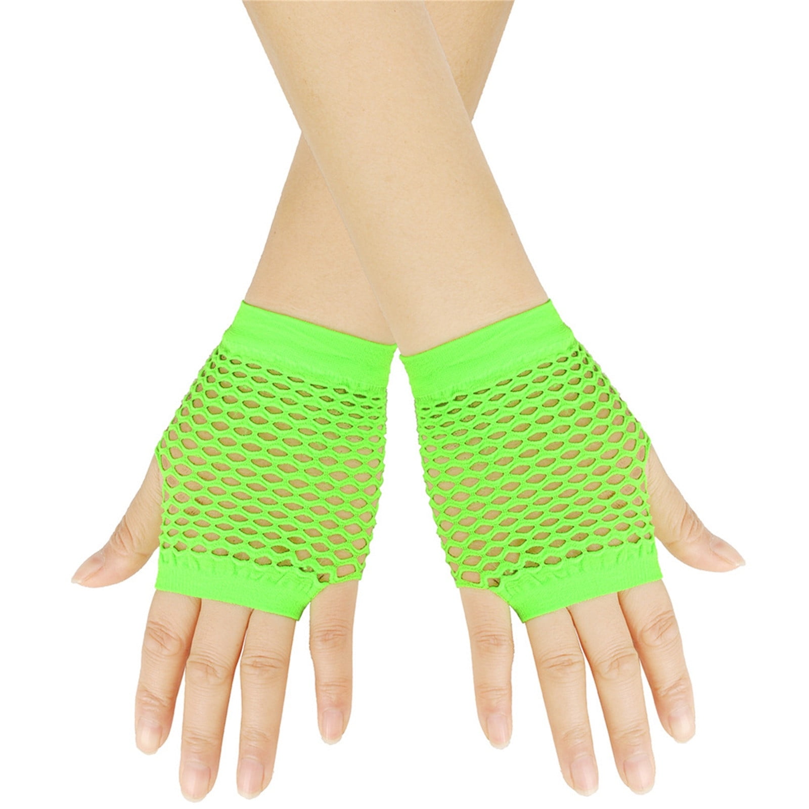 DxhmoneyHX 1 Pair Short Glove Fingerless Mesh Gloves Funky Retro Elegant Stretchy Opera