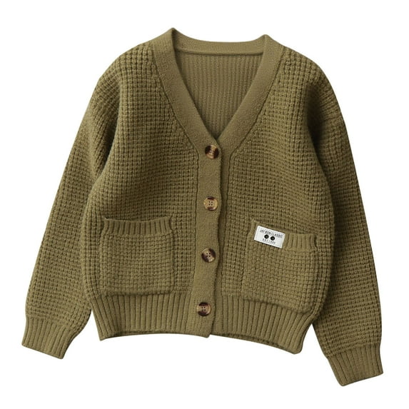 DxhmoneyHX Boys Sweater Fashion Solid Long Sleeve Button Down Fall Jackets Soft Comfy Knitted Casual Outerwear Lightweight Going Out Tops Size 7 Years