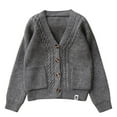 thumbnail image 1 of DxhmoneyHX Boys Sweater Fashion Solid Long Sleeve Button Down Fall Jackets Soft Comfy Knitted Casual Outerwear Lightweight Going Out Tops Size 9 Years, 1 of 9