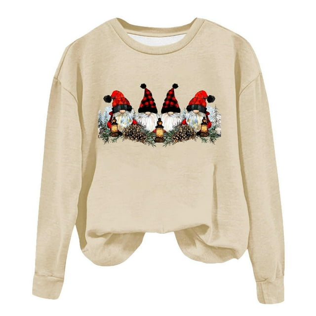 DxhmoneyHX Christmas Sweatshirts for Women 2024 Red Wine Glass Graphic