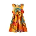 thumbnail image 1 of UQJfacai Girl Hawaiian Tank Dress Fashion Graphic Crewneck Summer Dress Casual Beach Floral Prints Dress 3-9 Years, 1 of 3