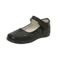 thumbnail image 1 of DxhmoneyHX Girls Dress Shoes Wedding Party Prom Princess Mary Jane Flats Fashion Solid Round Toe Low Heels Faux Leather Shoes for All Seasons Size 9 Years, 1 of 6