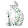 thumbnail image 1 of DxhmoneyHX Girls Hoodies Fashion Floral Printed Full Zip Up Jacket Winter Long Sleeve Casual Outerwear Soft Comfy Fall Coats with Pockets Size 4 Years, 1 of 5