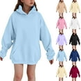 thumbnail image 1 of DxhmoneyHX Girls Hoodies Kids Boys Cute Long Sleeve Oversized Sweatshirts Pullover Hooded Tops Loose Preppy Clothes 2-13 Years, 1 of 9