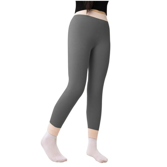 DxhmoneyHX Girls Leggings Fall Winter Fleece Lined Warm Yoga Pants Soft Comfy Sweatpants Fashion Solid High Waisted Stretchy Trousers Size 3 Years