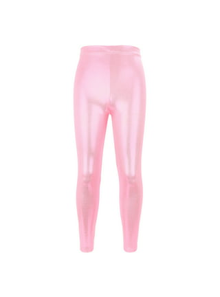 YIWEI Womens Silky See Through Leggings High Elastic Sheer Ultra-Thin  Skinny Trousers Pink L