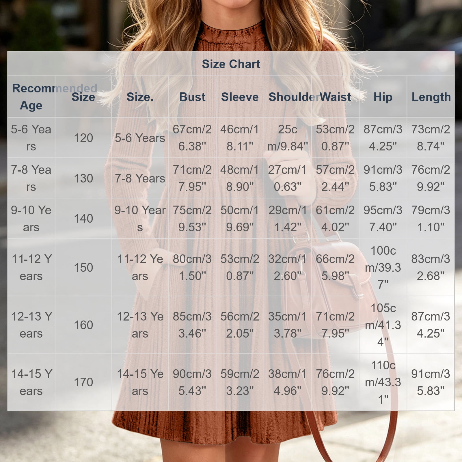 DxhmoneyHX Girls Ribbed Knit A-Line Dress Long Sleeve High Waist Swing ...