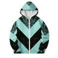 thumbnail image 1 of DxhmoneyHX Hoodies for Girls Fall Winter Athletic Zip up Jacket Fashion ​Patchwork Color Block Long Sleeve Casual Outerwear Going Out Tops with Pockets Size 10 Years, 1 of 4