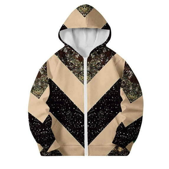 DxhmoneyHX Hoodies for Girls Fall Winter Athletic Zip up Jacket Fashion ​Patchwork Color Block Long Sleeve Casual Outerwear Going Out Tops with Pockets Size 5 Years