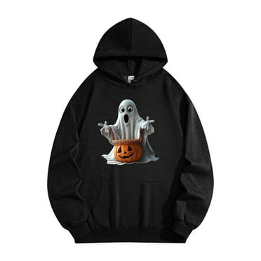 DxhmoneyHX Hoodies for Men Women Skeleton Graphic Sweatshirts Pullover Novelty Vintage Printed Long Sleeve Hooded Tops with Pocket Black M