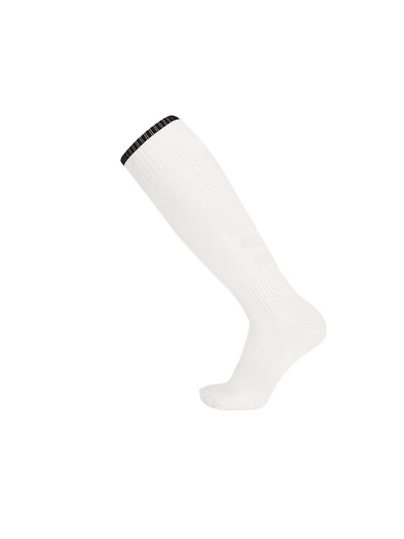 Kids Boys Girls Knee High Soccer Socks Cushioned Non Slip Uniform Tube Socks Soft Athletic Socks for School Sports 5‑17 Years