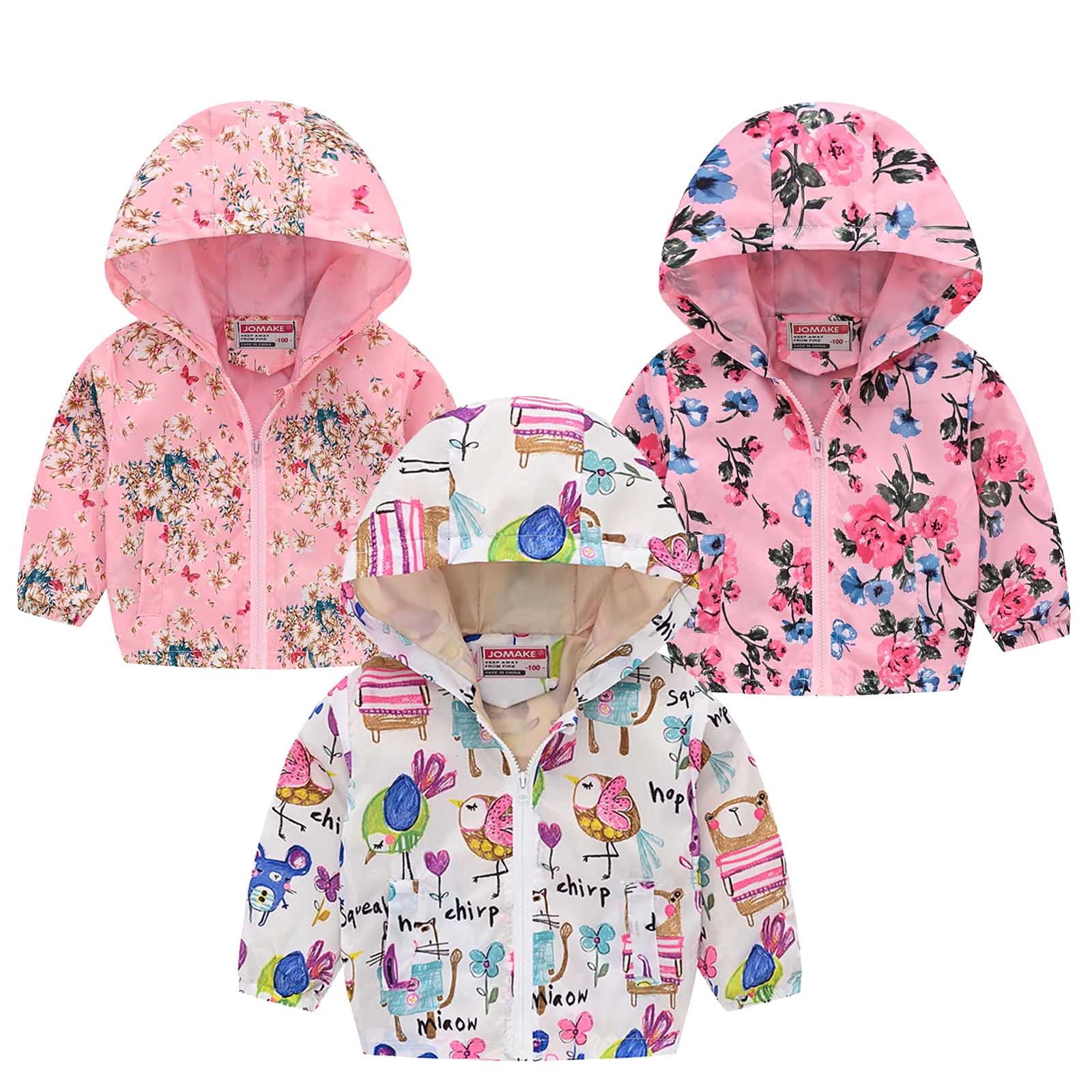 DxhmoneyHX Kids Boys Girls Windbreaker Jacket Zipper Fashion Prints