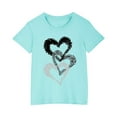 thumbnail image 1 of DxhmoneyHX Kids Valentine Shirt Love Heart Graphic Blouse Crewneck Long Sleeve Tee Tops Girls Valentines Day Tees 3-15Years, 1 of 5