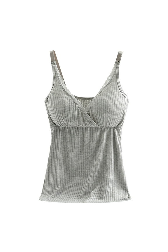 Maternity Shirts for Breastfeeding Sleeveless Pregnancy Nursing Tank Tops Loose Fit Breathable Breast Feeding Pullover Blouse