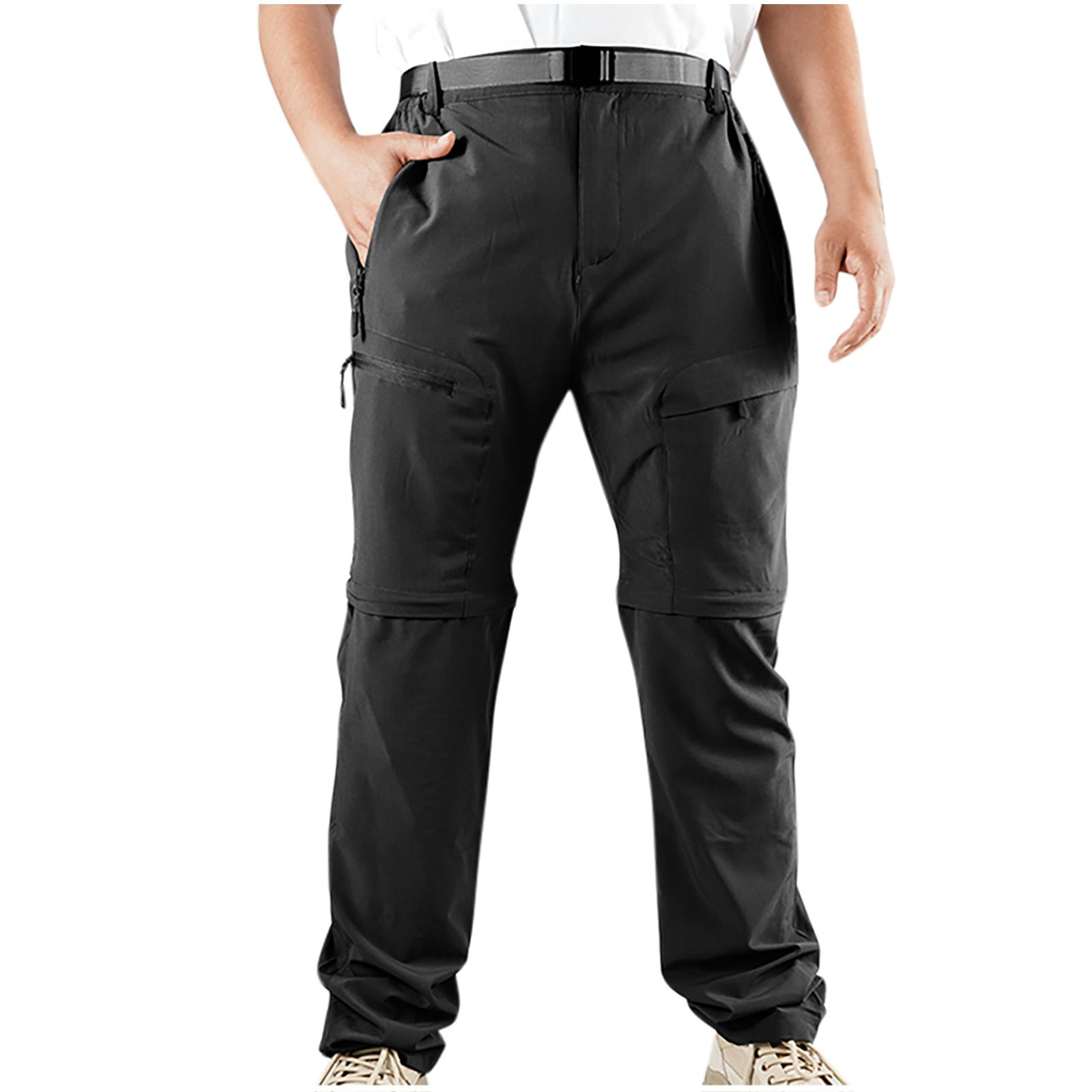 DxhmoneyHX Mens Convertible Pants Outdoor Tactical Pants Zip Pocket