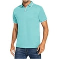 thumbnail image 1 of DxhmoneyHX Mens Henley Shirts V Neck Lapel Textured Short Sleeve T Shirts Classic Summer Quick Dry Moisture Wicking Performance Active Tops, 1 of 6