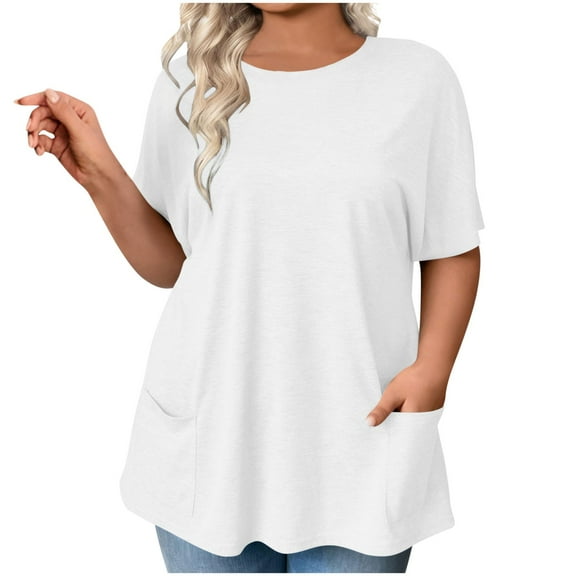 DxhmoneyHX Tank Tops for Women Casual Crew Neck Pleated Front Camisole Loose Fit Trendy Tunic Shirts Outfits Clothes