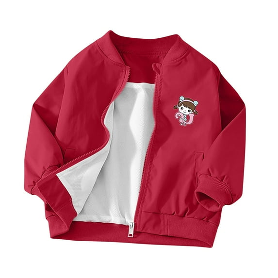 DxhmoneyHX Toddler Girls Clothes Cute Fashion Printed Athletic Bomber Jacket Long Sleeve Going Out Tops Casual Loose Fall Coats with Pockets Size 10 Years