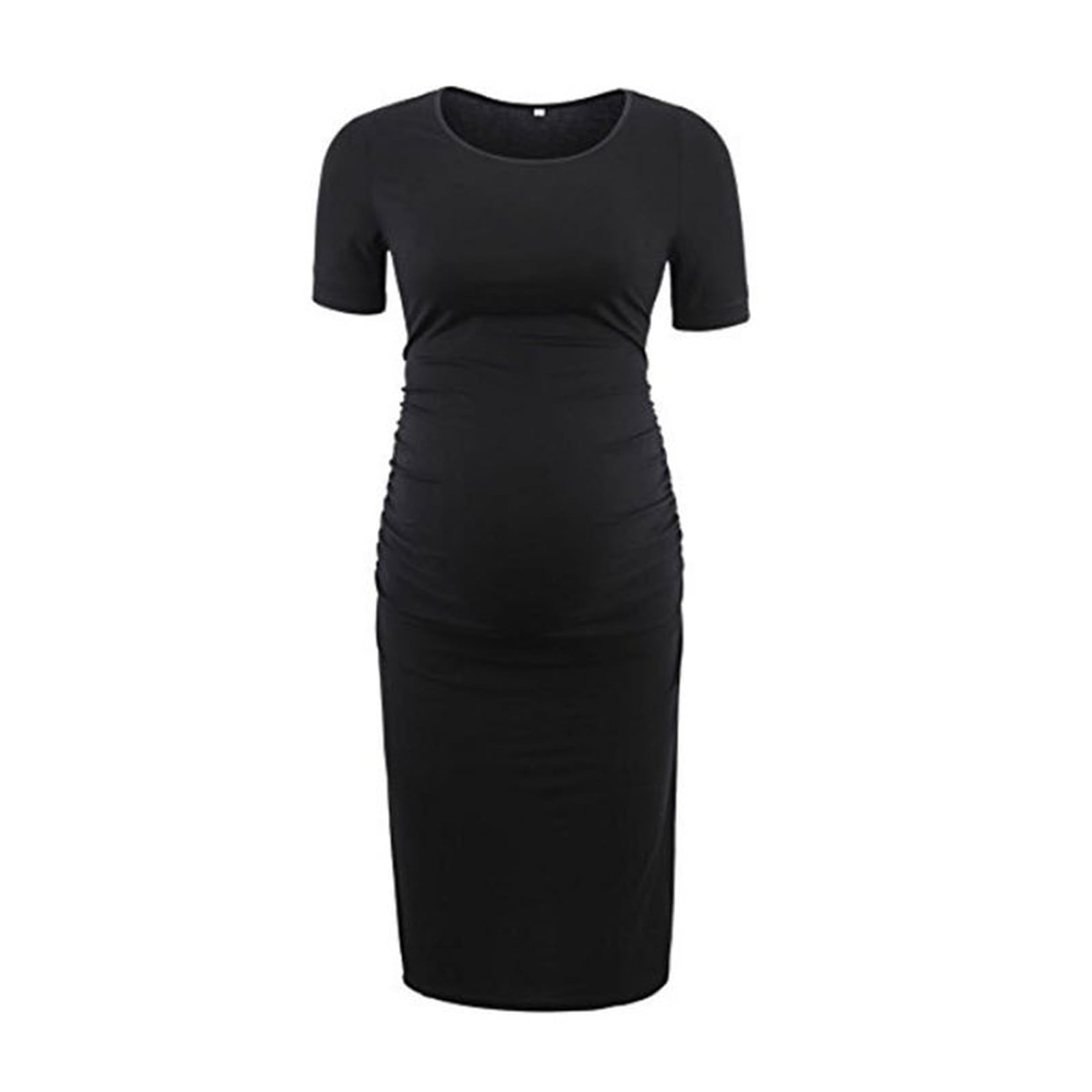DxhmoneyHX Women's Short Sleeve Maternity Dress Ruched Pregnancy