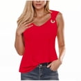 thumbnail image 1 of DxhmoneyHX Womens Summer Tank Tops Trendy Sleeveless Fitted Camisole Shirts Casual Basic Slim Beach vacation Blouse, 1 of 4