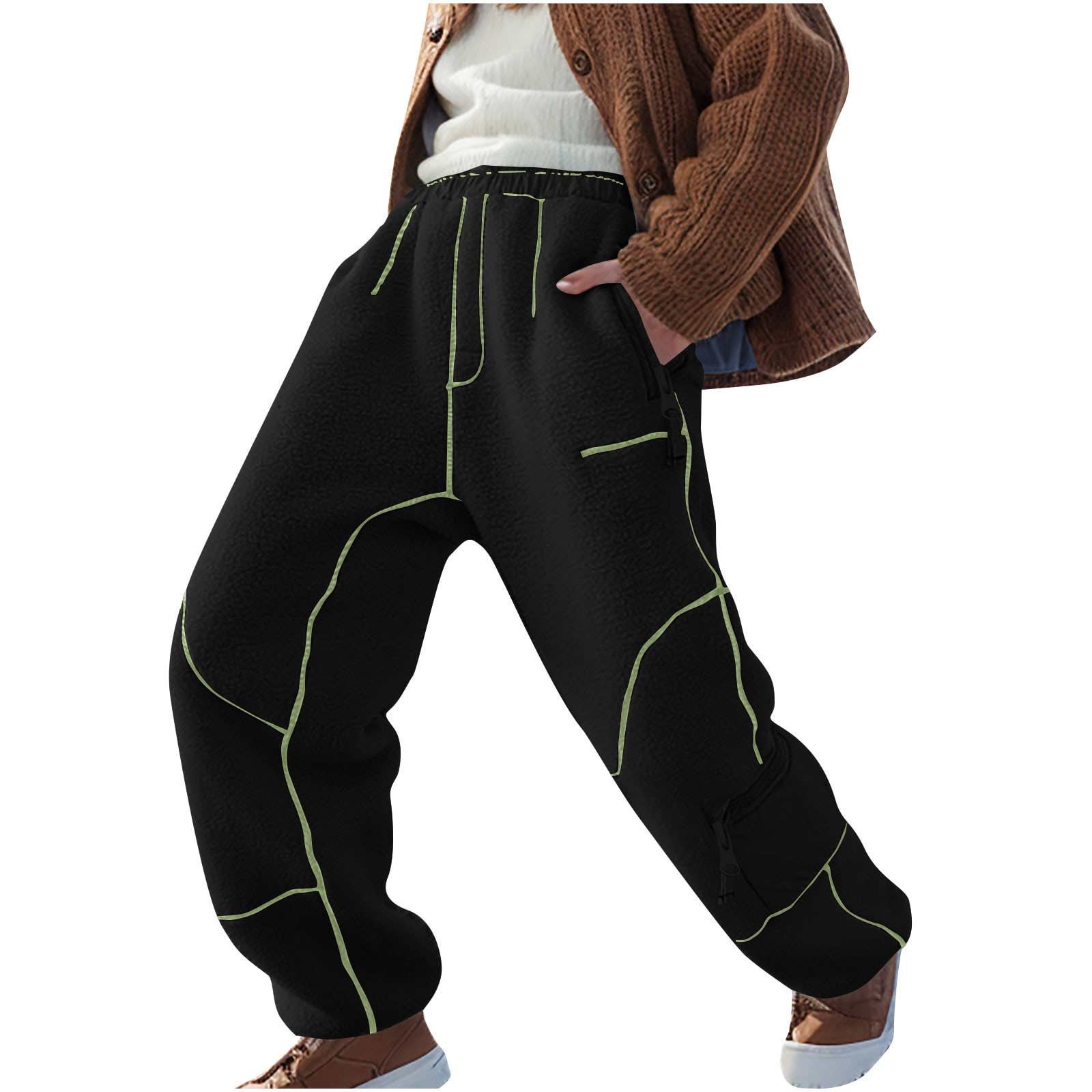 DxhmoneyXH Womens 2024 Winter Fleece Sherpa Sweatpants Warm Fuzzy Snow