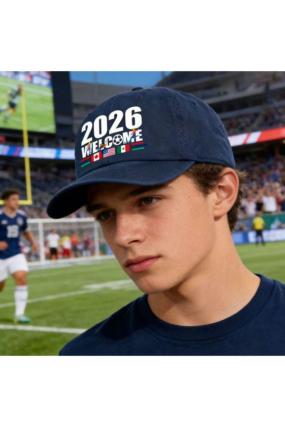 2026 Soccer Cap, USA Canada Mexico Co-Host Hat, Adjustable Baseball Cap for Men & Women, Football Supporter Gear, Sun Protection Unisex Fan Hat for Game Day & Travel