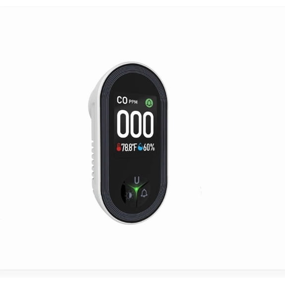 Dxssxc 3-in-1 CO Temperature and Humidity Sensor, Kitchen Garage Air Quality Monitor with Alarm, Indoor Environment Detector for Home Safety and Comfort