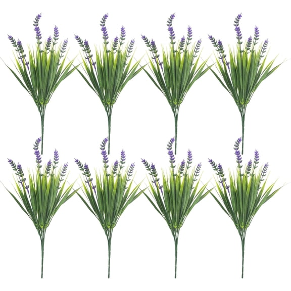 Dxssxc Artificial Peppermint Flowers, 8-Piece Set of Realistic Faux Mint Plants with Green Leaves and Pointed Grass Stalks for Home Decor, Table Arrangements, and Vase Displays
