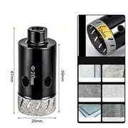 Dxssxc Diamond Hole Saw for Angle Grinder 20-60mm, M10 Thread, Dry Drilling Ceramic Tile Granite Glass, Thin Cutting Wheel Opener