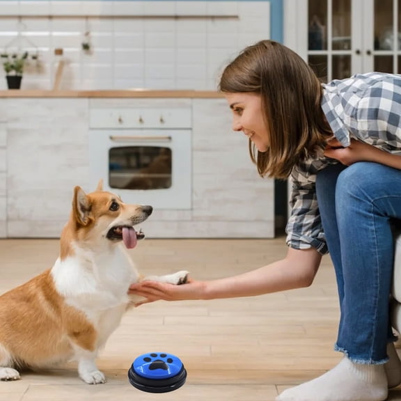 Dxssxc Dog Communication Buttons with Recording for Pet Training, Recordable Voice Alert for Obedience Potty Treat Training, Compact Paw Print Design