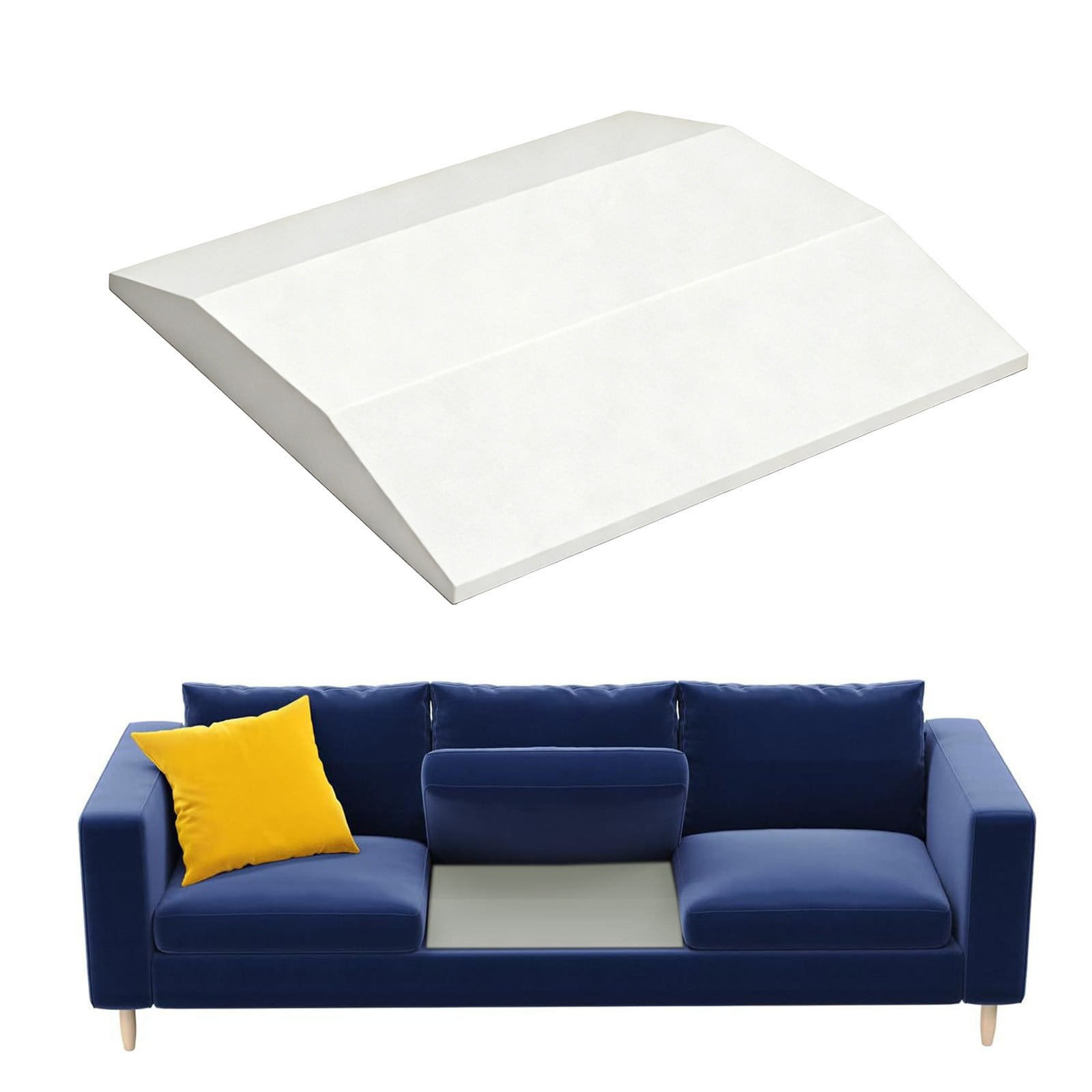 Dxssxc High Density Trapezium Foam Cushion Support Insert, Sofa & Chair Seat Pad Upgrade For Sagging Cushions, Home Furniture Comfort Repair For Couches, Recliners & Lounges