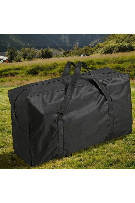 Large Foldable Storage Bag, Extra Large Travel Duffel For Moving, Camping & Home, Waterproof Oxford Cloth Luggage & Gear Storage, Collapsible For Car Trunk & Closet