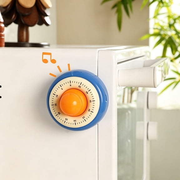 Dxssxc Magnetic Mechanical Kitchen Timer, 0-60 Minute Visual Countdown, Refrigerator Sticker, for Baking Cooking Study Reminder