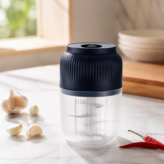 Dxssxc Mini Garlic Chopper 6 Blades USB Rechargeable Food Processor Wireless Mincer for Garlic Meat Vegetable