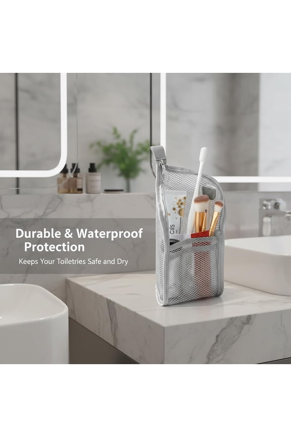 Multicolor EVA Standing Toiletry Bag, Portable Lightweight Travel Organizer, Foldable Clear Hanging Storage Pouch for Cosmetics, Toothbrushes & Daily Essentials