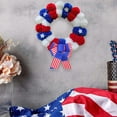 thumbnail image 1 of Dxssxc Patriotic Wreath, Independence Day Door Hanging with Stars, Red White and Blue Wall Decoration for 4th of July, Outdoor Courtyard or Indoor Festival Party Decor, 1 of 6