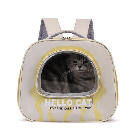 Dxssxc Pet Travel Backpack Portable Pet Carrier Bag for Outdoor Walking, Breathable Mesh Ventilation Transparent Window, for Small Animals