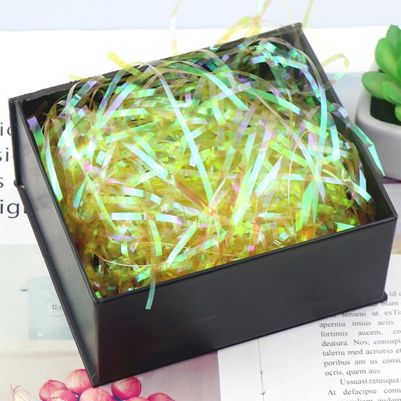 Dxssxc Raffia Gift Box Filler, Plastic Silk Packaging Embellishments for Wedding Favor Boxes DIY Floral Arrangements, Birthday Holiday Event Gift Wrapping Cushioning for Home Office Craft