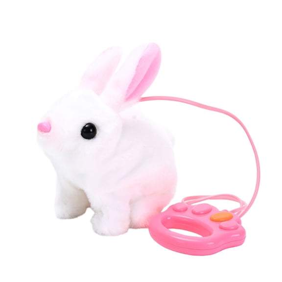 Dxssxc Realistic Bunny Toy for Youth, Jumping Twitching Shaking Ears Interactive Robot Rabbit Pet, Lifelike Animal Imitator with Sound Response, Soft Plush Toy for Home