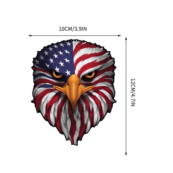 Dxssxc Reflective Eagle Eye American Flag Stickers, Patriotic Decals for Cars, Laptops & Windows, High Visibility Vinyl Decals for Night Safety, USA Pride Decoration for Home, Office & Gifting
