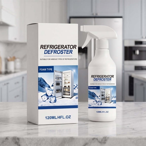 Dxssxc Refrigerator Defroster Spray 120ml Foam Fast Ice Melting Freezer Defrost Cleaner for Fridge Freezer Deep Cleaning