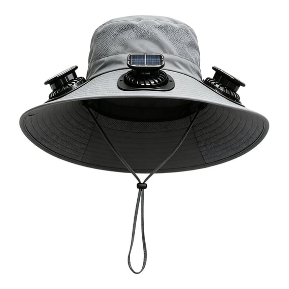 Dxssxc Solar Powered Wide-Brimmed Fan Hat, Summer Breathable and Cool, UPF Sun Protection for Men Women Fishing Hiking Outdoor Activities.